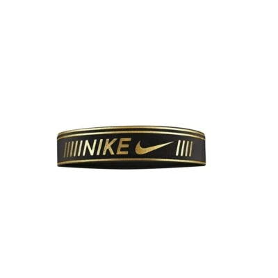 NWT Nike Pro Metallic Headband OSFA Black/Gold - Image 1 of 3