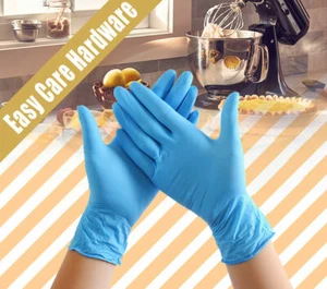 100 pc Blue Disposable Mechanic Gloves Powder Free Silicone Nitrile Tattoo Glove - Picture 1 of 12