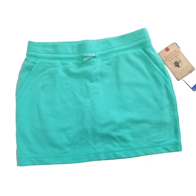 Girls Skort Large Lagoon Breeze Green Terry Knit Cotton Blend Boston Trader NEW - Image 1 of 4