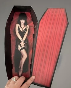 ELVIRA Paper Coffin Shaped Collectible Party Decor Halloween Rare Pin Up - Picture 1 of 6