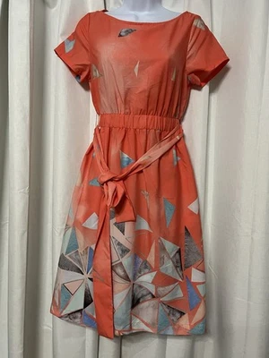 (2) Vestido para mujer eShakti estampado geométrico talla 2 Foto 1 de 4