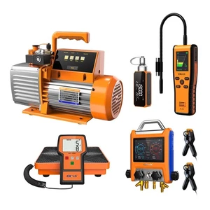 Elitech Digital Manifold Gauge+2-in-1 Leak Detector+7CFM Vacuum Pump+Hvac Scale - Picture 1 of 24