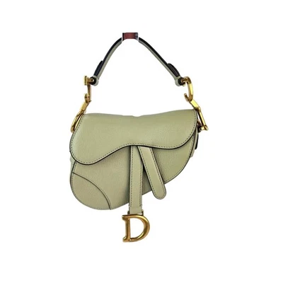 Bolso Christian Dior Piel de Cabra Verde Claro Micro Sillín con Correa eBay Live Foto 1 de 4