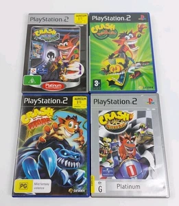 Crash Bandicoot Sony PlayStation 2 4x Games Bundle PS2 PAL ALL w/ MANUALS✅️ - Picture 1 of 11