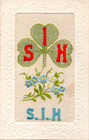 RARE: SOUTH IRISH HORSE: YEOMANRY REGIMENT: WW1 EMBROIDERED SILK POSTCARD