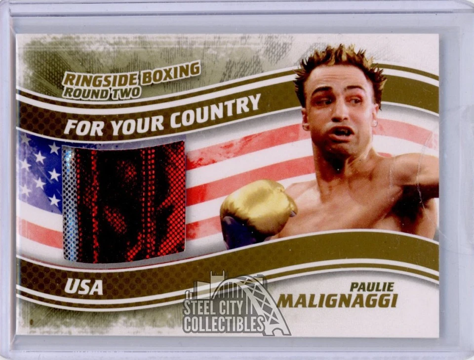 Paulie Malignaggi 2011 Ringside Round 2 Country Gold Patch Card #FYC-09 /10 - Image 1 of 1