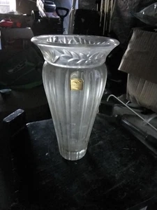 Vaso vintage in cristallo Noritake bellissimo con foglie pesanti - Foto 1 di 2