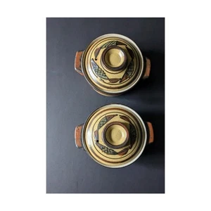 Vintage Otagiri Steinzeug individuelle Suppe/Kasserolle Deckel Schüsseln 2er Set - Bild 1 von 8