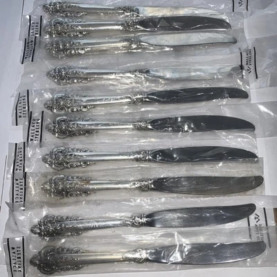 CUCHILLO DE CENA BARROCO Sterling Wallace Grande 9" - Paquete original sellado Foto 1 de 3