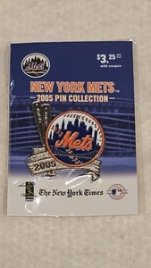 Spilla ricordo pipistrelli vintage New York Mets World Series 2005 New York Times nuova sigillata - Foto 1 di 2