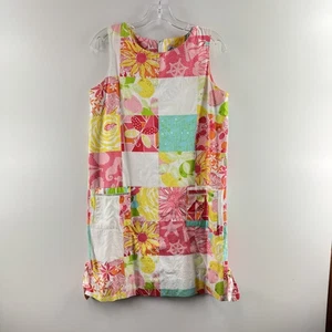 Lilly Pulitzer 8 Vintage Marienkäfer Blumen Muscheln gefüttert Etuikleid bunt - Bild 1 von 9