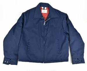 VTG 1970s JCPenney Big Mac Blue Work Jacket LARGE Quilted Lining NEAR MINT - Picture 1 of 9