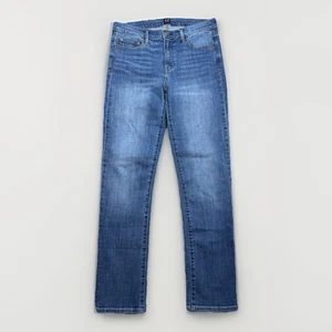 GAP 1969 Classic Straight Jeans Women’s 10/30R Tinted Blue Stretch Denim - Picture 1 of 9