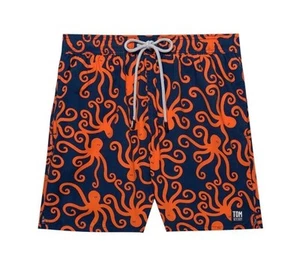 Tom & Teddy Boys Swim Trunks Navy and Orange Octopus Sz 3-4 $60 - Picture 1 of 1