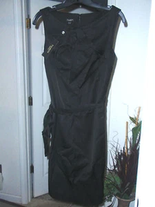 Talbots Sexy Black Business Dress With Belt & Accents NWT New RARE STYLE - Picture 1 of 2