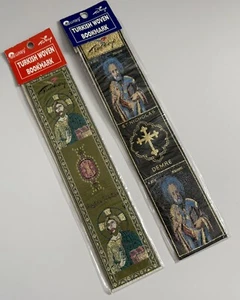 2 Turkish Woven Bookmarks Haghia Sophia & St. Nicholas Demre Bookmarks NEW - Picture 1 of 8