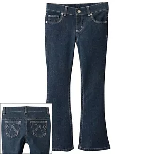 $26 NWT ☀STRETCH☀ DENIM JEANS Sz 5 1/2 Girls ADJUSTABLE WAIST New - Picture 1 of 1
