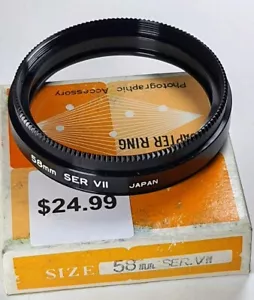 58mm to SERIES 7 Vii Lens Filter Holder Adapter Metal Ring 58mm-SER7 58-S-7 NOS - Picture 1 of 8