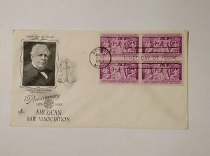 AMERICAN BAR ASSOCIATION FDC 1953 BLK OF 4 US SCOTT #1022 - Picture 1 of 1