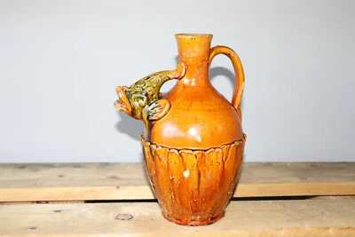 ANCIENNE POTERIE, CRUCHE ZOOMORPHE - HUILE - TERRE CUITE  - Photo 1/4