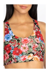 Johnny Was Gr. S schwarz rosa Biene aktiv reversible Feuchtigkeit ableitender Sport-BH - Bild 1 von 5