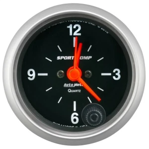 AutoMeter 3385 for Sport-Comp 2-1/16in. 12 Hour Analog Clock Gauge - Picture 1 of 1