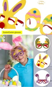 Easter Bunny Glasses Mask Prom Glasses Dress Up Props Glasses Frames Decorations - Picture 1 of 15