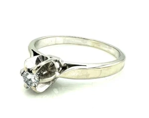 Wunderschön Ring Gold 18 Karat - Alleinstehend Diamant 0,10 Carat - 2,30 G - Picture 1 of 5