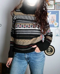 Pullover Esprit Muster Rollkragen Norweger Rollkragenpullover bunt mit Wolle XL - Bild 1 von 3