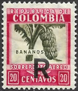 Colombia Scott #CF5 Air Post Registration VF Mint Hinged Black Overprint 1932. - Picture 1 of 2