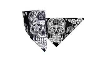 Máscara de Motociclista Diseño Calavera de Azúcar - Envoltura Facial Calentadora de Cuello, Máscara Facial - Talla Única - Imagen 1 de 1