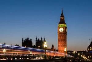 Haus Wanddruck - City Building Poster - BIG BEN SUNSET LONDON - A4,A3,A2,A1,A0 - Bild 1 von 1
