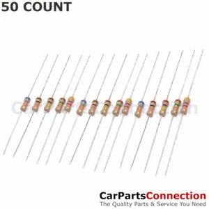50 X 100K Ohm Flame Retardant Carbon Film Resistors 1/4 Watt 5% Shipping From US - Picture 1 of 1