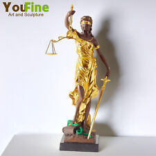 28.3" Bronze Lady Justice Statue Mythology Themis Goddess Of Justice Sculpture