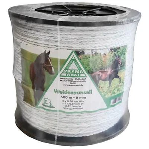 Corde de clôture de pâturage BRAMA WEST 500 m x 6 mm - 3 x 0,3 mm Niro + 3 x 0,3 mm CU - Photo 1/3