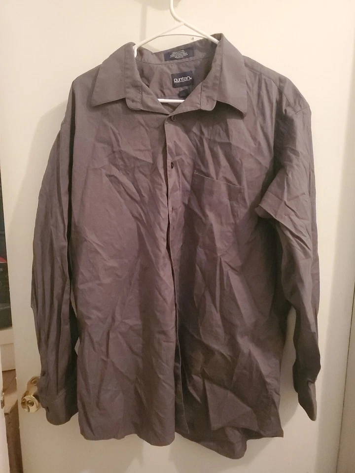 Camisa de vestir Puritan - Para hombre XL 17 1/2 34/35 - Gris  Foto 1 de 4