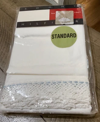 Tommy Hilfiger KERRY 2 FRONHAS PADRÃO NOVAS Bainha Costurada Shabby Chic - Imagem 1 de 2