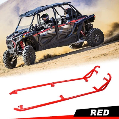 Nerf Bars Rock Sliders for 2014-2023 Polaris RZR XP 4 900 1000 Turbo 4-Door RED - Image 1 of 4
