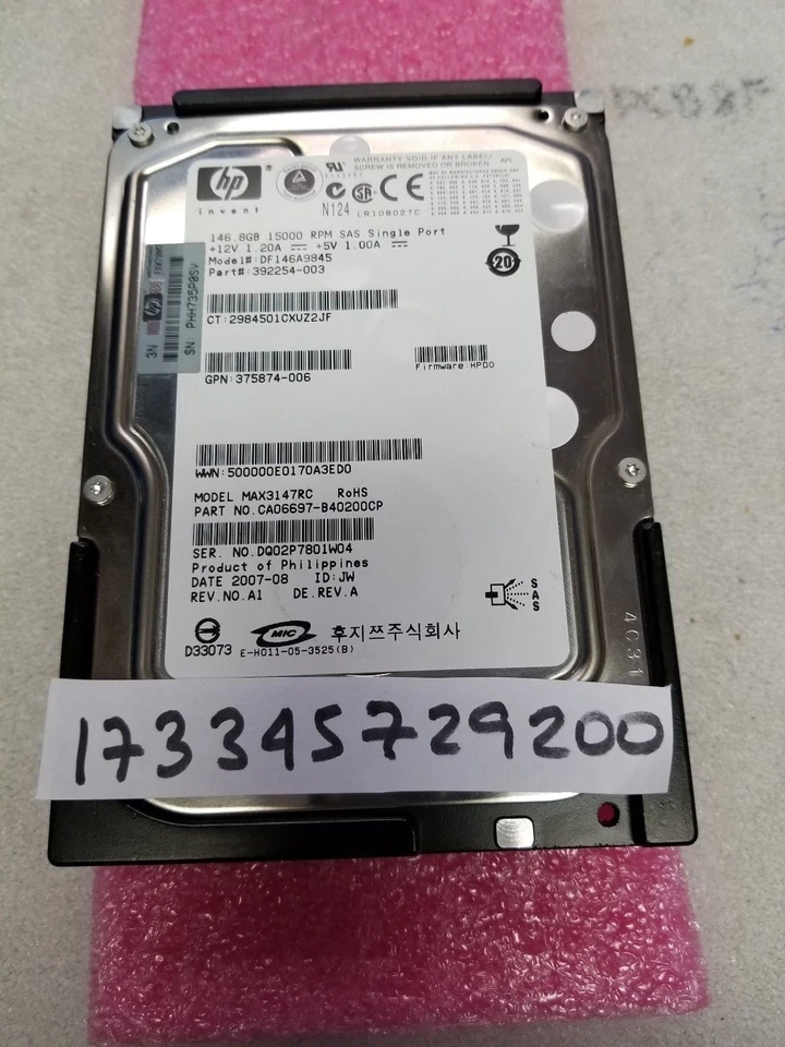 CA06697-B40200CP Fujitsu Enterprise 147GB 15000RPM SAS 3Gbps 8MB Cache 3.5-inch  - Image 1 of 1