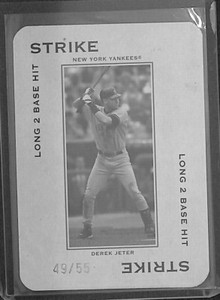 2005 Donruss Throwback Threads Long 2 Base Hit Derek Jeter No 49 of 55