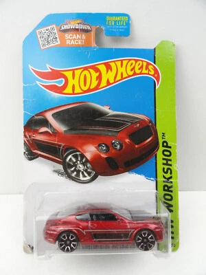 Bentley Continental Supersports 2015 Hot Wheels Workshop #192 (rojo) - tarjeta defectuosa Foto 1 de 4