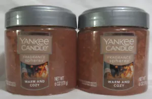 Yankee Candle Fragrance Spheres Odor Neutralizing Beads Lot Set 2 WARM & COZY - Picture 1 of 2
