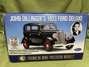 Ford Deluxe Model Car Franklin 1933 John Dillinger como nuevo escala 1/24 CAJA ABIERTA - Imagen 1 de 19