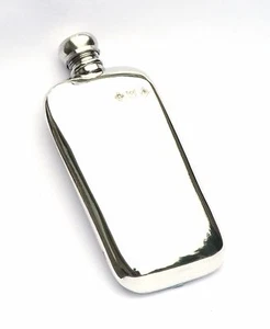 Sheffield Pewter 3oz Rounded Kidney Traditional Hip Flask Gift FREE ENGRAVING - Picture 1 of 3