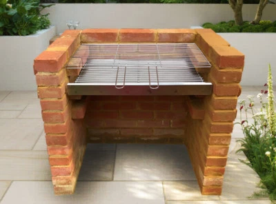 Kit de barbacoa barbacoa barbacoa de acero inoxidable hágalo usted mismo ladrillo carbón - 67 cm x 40 cm Foto 1 de 4