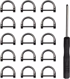15Pcs D-Rings Screw in Shackle Horseshoe U Shape D Ring Screw in Shackle Semicir - Picture 1 of 7