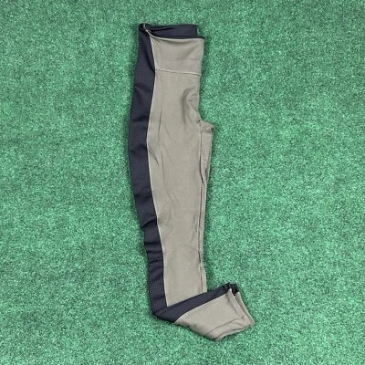 Leggings Spanx con panel lateral texturizado para mujer medianos verde oliva negro atletismo Foto 1 de 4