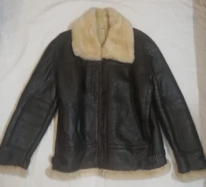 B3 leather, sheep / lamb shearling Jacket, L, Brown - Picture 1 of 2
