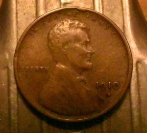 Besser mit Schriftzug und Randfehlern! 1910-S Lincoln Wheat Cent 1c. (#9594) - Bild 1 von 3