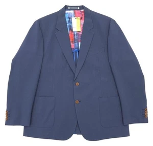 Blazer Robert Graham Para Hombres 48 Azul Marino Salinas Dos Botones Seersucker - Imagen 1 de 12